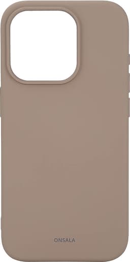 Onsala iPhone 15 Pro silikoneetui (beige)