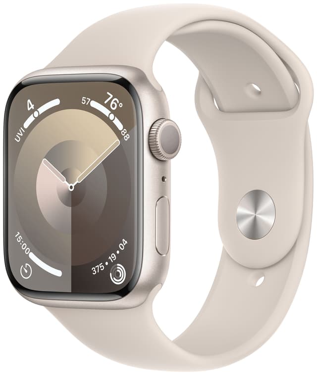 DEMO Apple Watch S9 45mm GPS (Starlight Alu/Starlight Sports-bånd) S/M