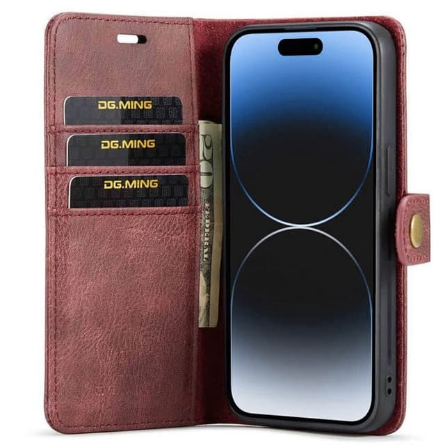 Wallet DG-Ming 2i1 Apple iPhone 15 - Rød