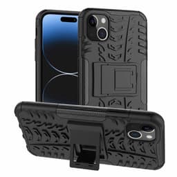 Stødbestandigt cover med stander Apple iPhone 15 Plus - Sort
