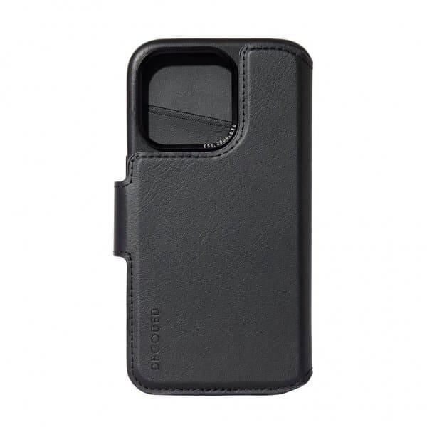 Decoded iPhone 15 Etui Leather Detachable Wallet Sort