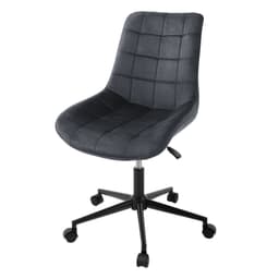 Kontorstol grå med velourbetræk og metalstel ML design