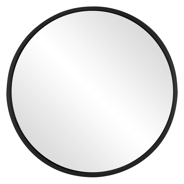 WOMO-DESIGN Vægspejl Ø 60 cm, rundt spejl med sort metalramme