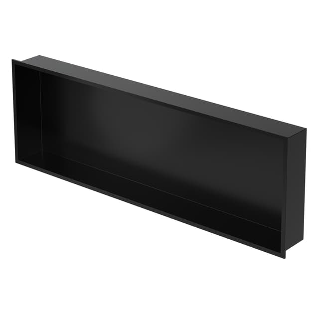 Brusekar 90x30 cm sort rustfrit stål LuxeBath
