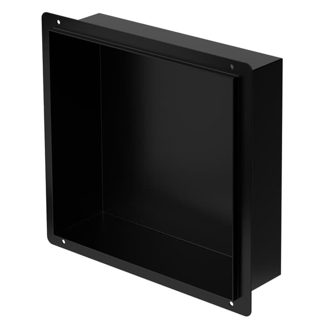 Brusekar 30x20 cm sort rustfrit stål LuxeBath