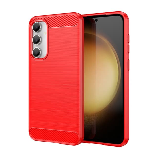 SKALO Samsung S23 FE Armor Carbon Stødsikker TPU-cover - Rød