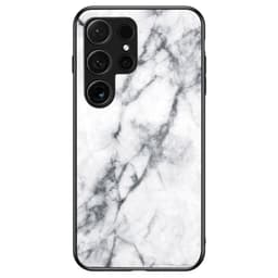 SKALO Samsung S24 Ultra Marmor hærdet glas TPU Cover - #1