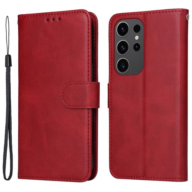 SKALO Samsung S24 Ultra PU-læder Pungetui - Rød