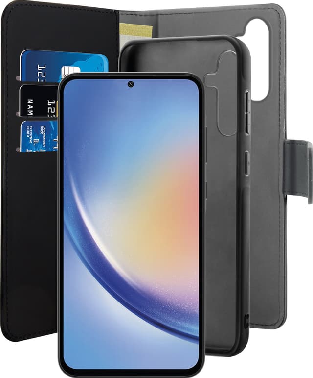 Puro 2i1 Samsung Galaxy A35 pungetui (sort)