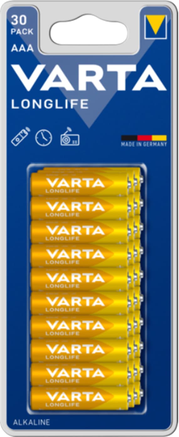 Varta Longlife AAA-batterier (30-pak)