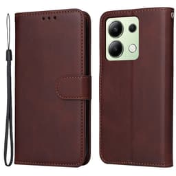 SKALO Xiaomi Redmi Note 13 4G PU-læder Pungetui - Brun