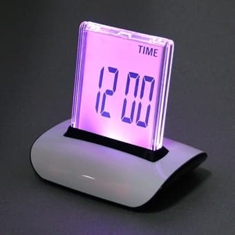Digitalt Vækkeur - 7 Farvers LCD