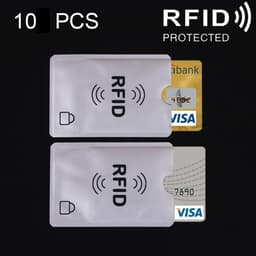 RFID 10-Pak kortbeskyttelse for kreditkort - Aluminium