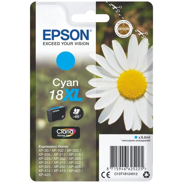 Epson blækpatron Claria Home 18XL Cyan