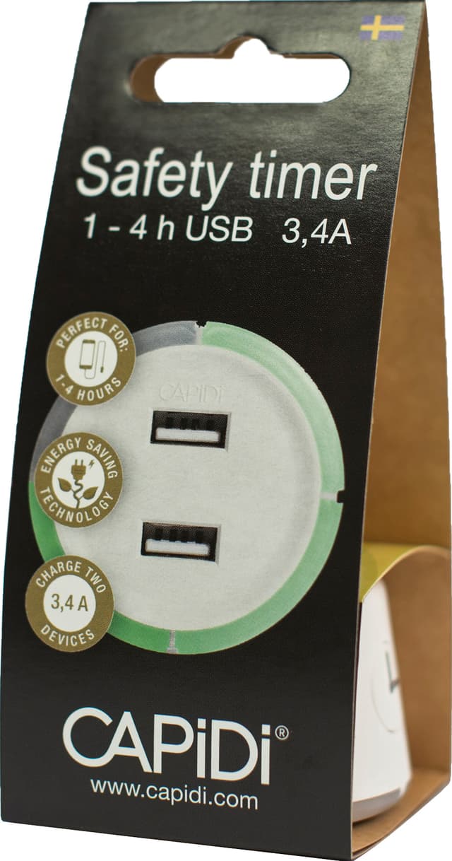 CAPiDi USB sikkerhedstimer TIUSBTI3.4AVIT (hvid)