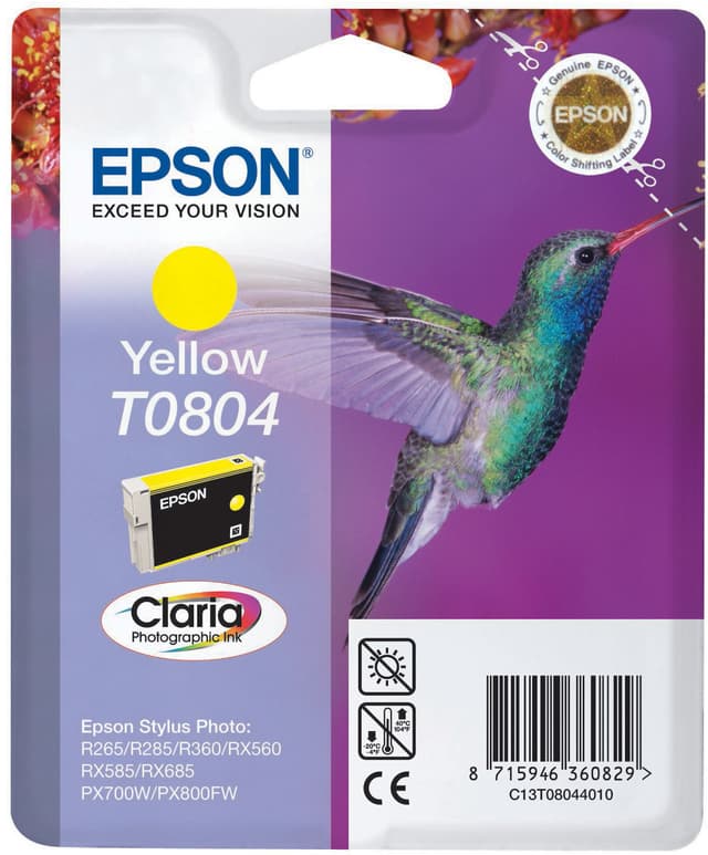 Epson blækpatron Claria T0804 Gul