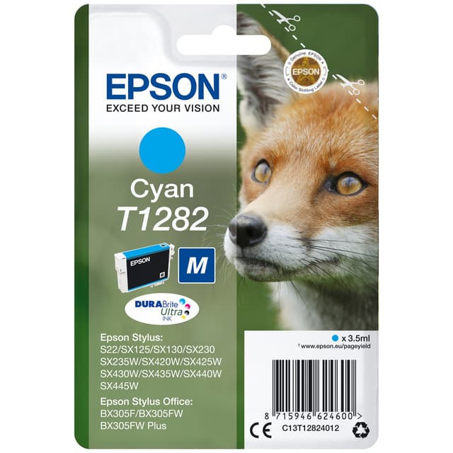 Epson blækpatron DuraBrite Ultra T128 Cyan