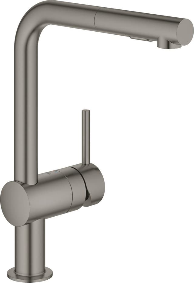 Grohe Minta blandingsbatteri med L-tud og udtræk (hard graphite)