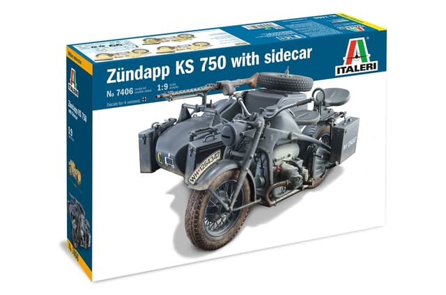 ITALERI 1: 9 - Zundapp KS 750 m / sidevogn