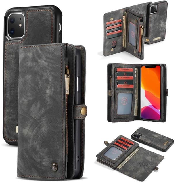 CaseMe Wallet 11-kort Apple iPhone 11 (6.1 ")  - Sort / Grå