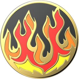POPSOCKETS Enamel Flame on Black Aftageligt Greb m. Standerfunktion Premium