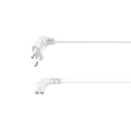 HAMA Strømkabel Vinklet 1.5 m Hvid