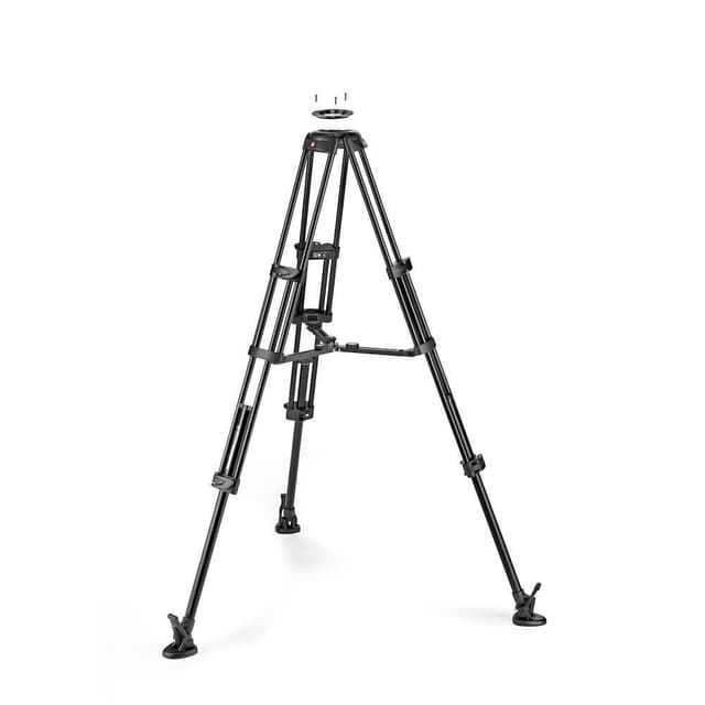 MANFROTTO Stativ Video Alu Twin MS Midterspreder 100/75mm Skål