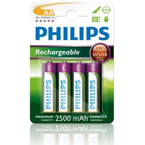 Genopladeligt batteri AA 2500 mAh 4-pack