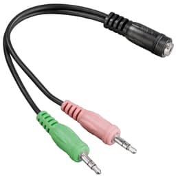 Hama 3.5 mm adapter til headset med mikrofon