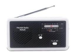 Nødradio med LED lys - FM radio, USB, Solcelle, Dynamo RD626