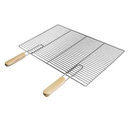 Grill rustfrit stål grill rist med aftagelige håndtag 60 x 40 cm