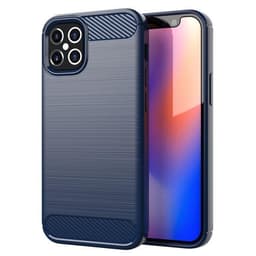 SKALO iPhone 12 Pro Armor Carbon Stødsikker TPU-cover - Blå