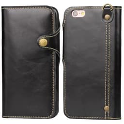 Retro Wallet læder Apple iPhone 6, 6S  - sort
