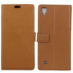 Mobil tegnebog 2 kort LG X Power (K220)  - brun