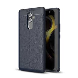 Lædermønstret silicone cover Lenovo K8 Note  - blå