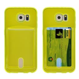 Silikone Cover med slot Samsung Galaxy S6 (SM-G920F)  - gul