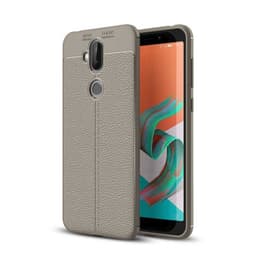 Lædermønstret silicone cover Asus Zenfone 5 Lite (ZC600KL)  - Grå