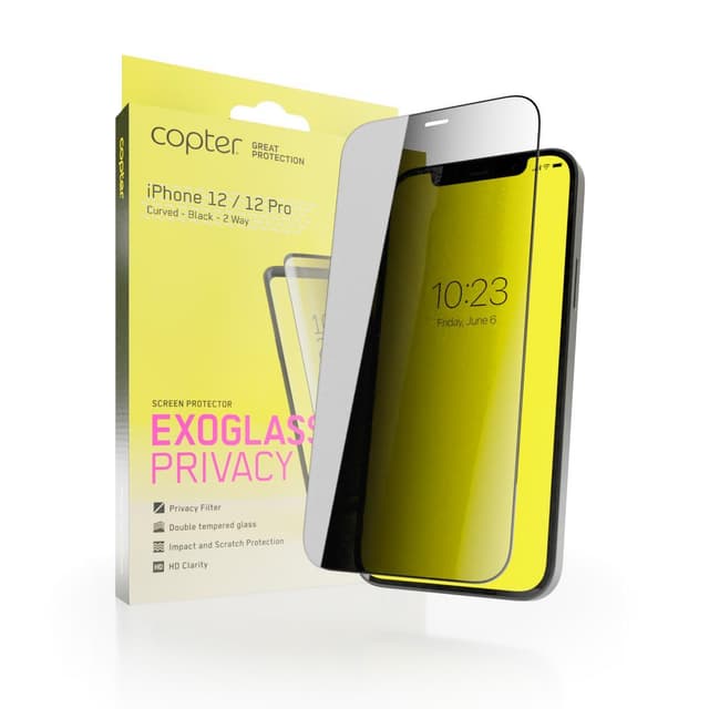 Copter Privacyfilter iPhone 12/12 Pro buet udgave lavet af glas 2-vejs