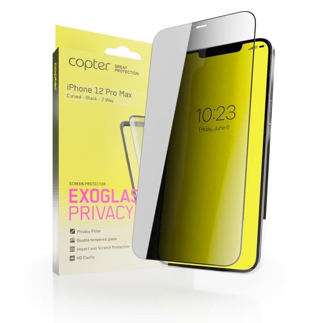 Copter Privacyfilter iPhone 12 Pro Max buet udgave lavet af glas 2-vejs