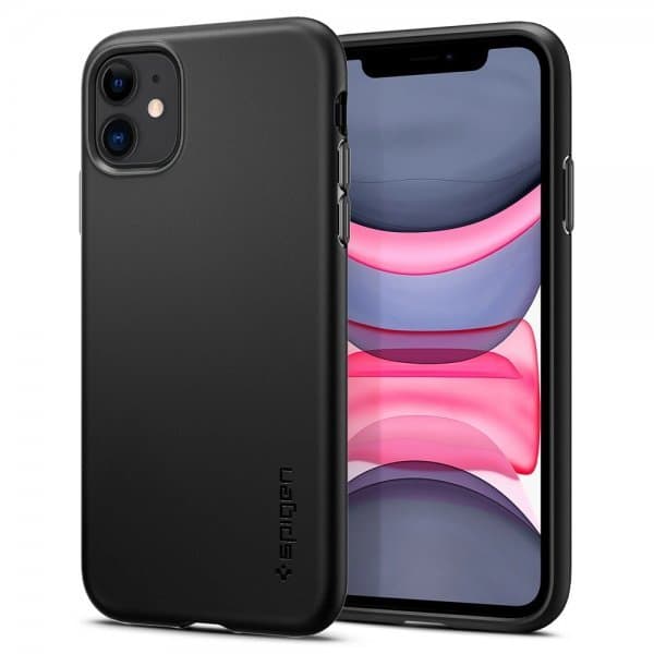 Spigen iPhone 11 Cover Thin Fit Pro Sort