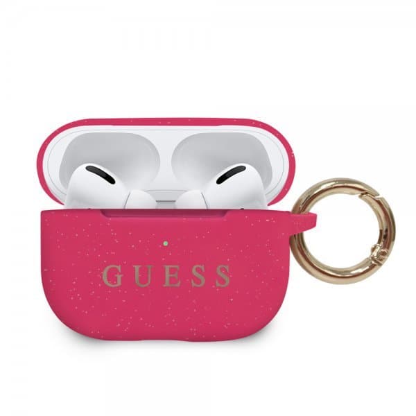 Guess AirPods Pro Cover med Logo Magenta