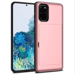 Samsung S20 Plus cover med kortholder Pink
