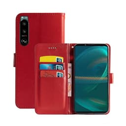Wallet Cover 3-kort Sony Xperia 5 III  - rød