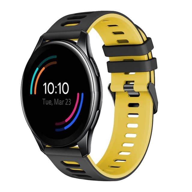 Twin Sport Armbånd OnePlus Watch 46mm - Sort/gul