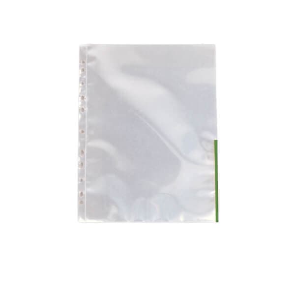 ESSELTE Plastlomme A4 105my Transparent Grøn 100-pak