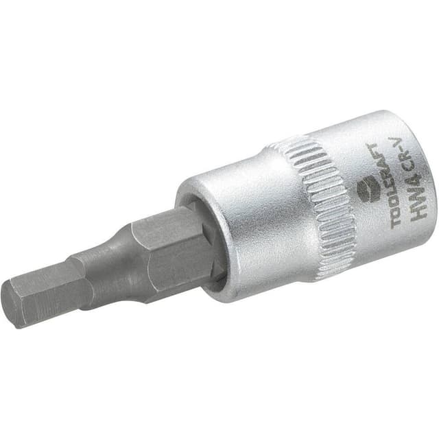 TOOLCRAFT 816069 Unbrako Topnøgle-bit-indsats 4 mm 1/4