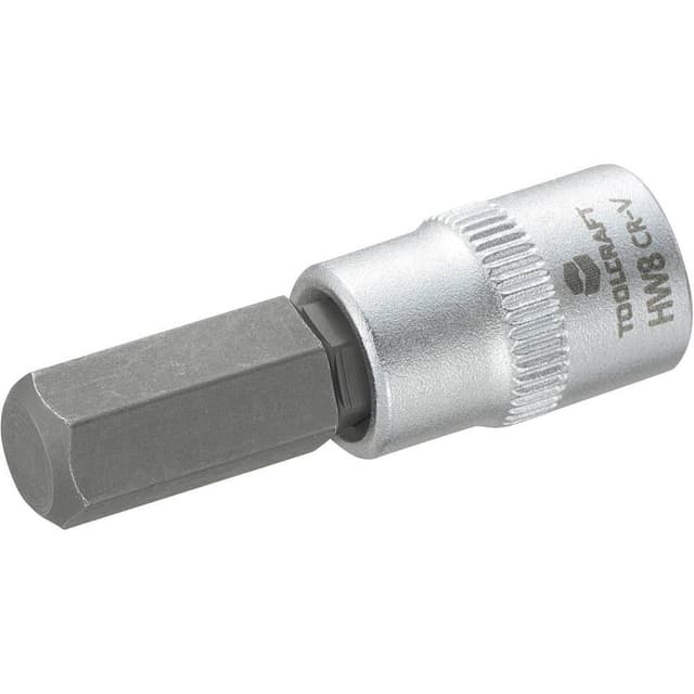 TOOLCRAFT 816072 Unbrako Topnøgle-bit-indsats 8 mm 1/4