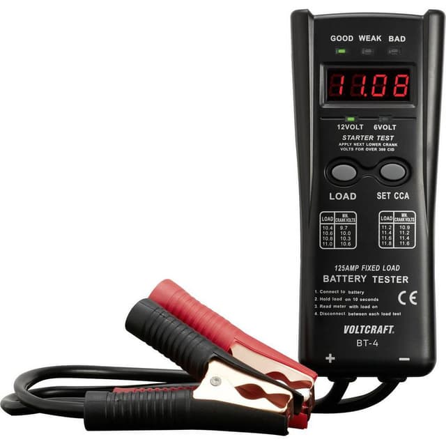 VOLTCRAFT BT-4 Bil-batteritester 175 mm x 75 mm