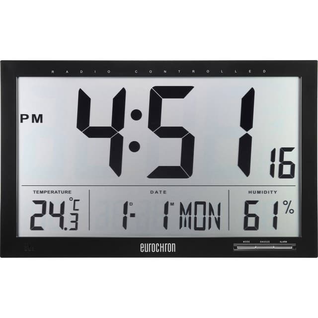 Eurochron EFWU Jumbo 100 Radio Vægur 370 mm x 230 mm x
