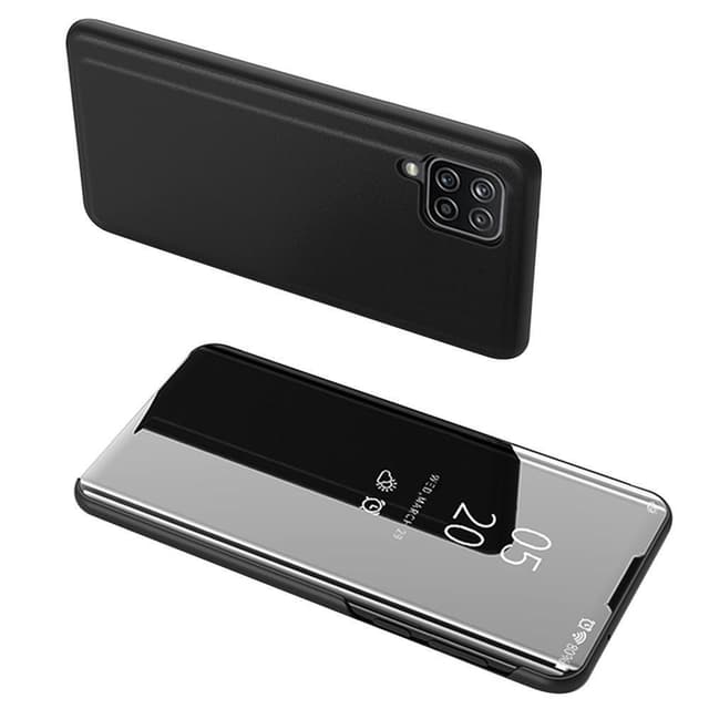 SKALO Samsung A22 4G Clear View Mirror Etui - Sort